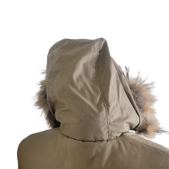 Vinitage Sears Fieldmaster Fur Collar Zipper & Button Front Winter Coat Size L - Picture 12 of 16